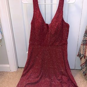 Maroon sparkly dress